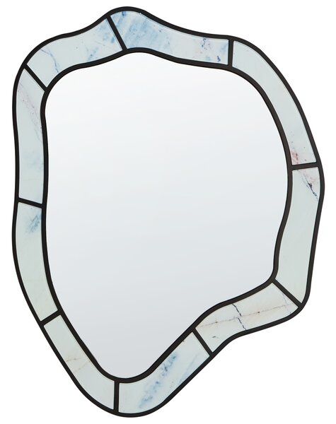 Zrcadlo LIVERDUN 64 cm 86 cm Světle modrá