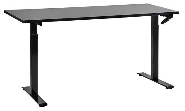Manuálně výškově nastavitelný pracovní stůl DESTINES Černá 160 cm 72 cm