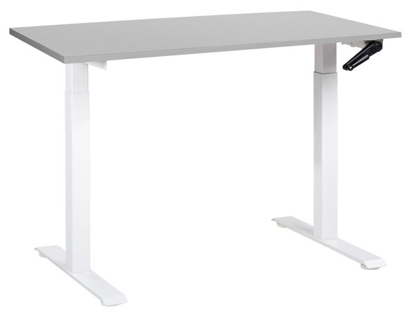 Manuálně výškově nastavitelný pracovní stůl DESTINES 120 cm 72 cm Šedá/Bílá