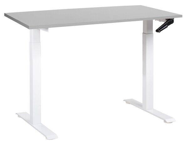 Manuálně výškově nastavitelný pracovní stůl DESTINES 120 cm 72 cm Šedá/Bílá