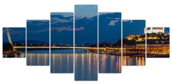 Obraz Bratislavy s hradem (210x100 cm)