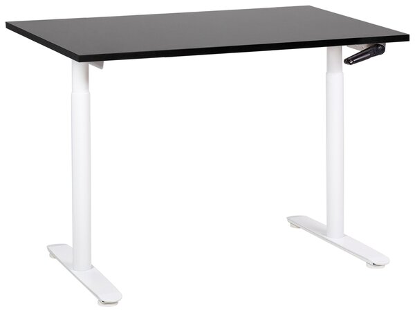 Manuálně výškově nastavitelný pracovní stůl DESTINAS Černá/Bílá 120 cm 72 cm