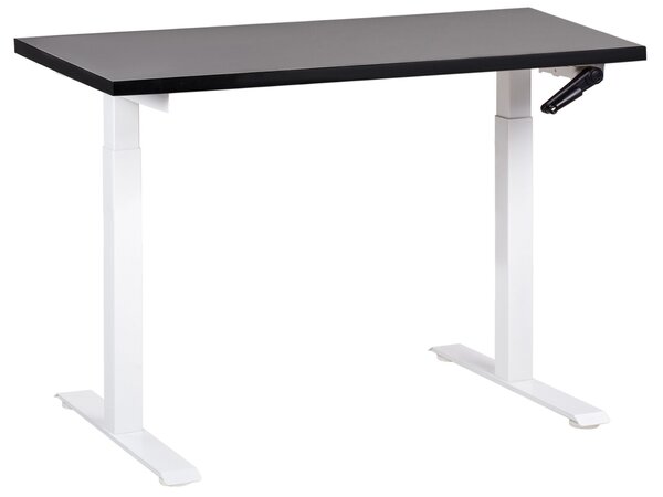 Manuálně výškově nastavitelný pracovní stůl DESTINES 120 cm 72 cm Černá/Bílá