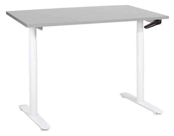 Manuálně výškově nastavitelný pracovní stůl DESTINAS Šedá/Bílá 120 cm 72 cm