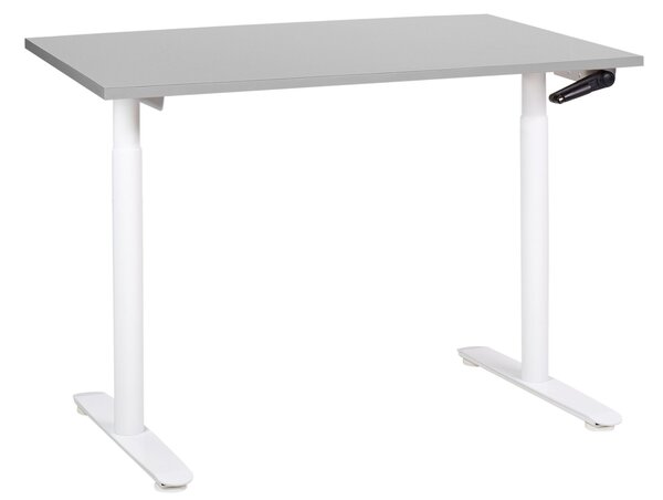 Manuálně výškově nastavitelný pracovní stůl DESTINAS Šedá/Bílá 120 cm 72 cm