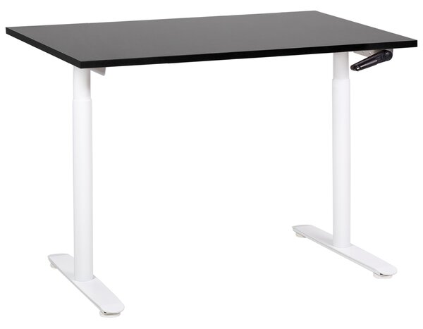 Manuálně výškově nastavitelný pracovní stůl DESTINAS Černá/Bílá 120 cm 72 cm