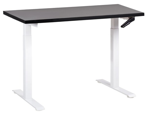 Manuálně výškově nastavitelný pracovní stůl DESTINES 120 cm 72 cm Černá/Bílá