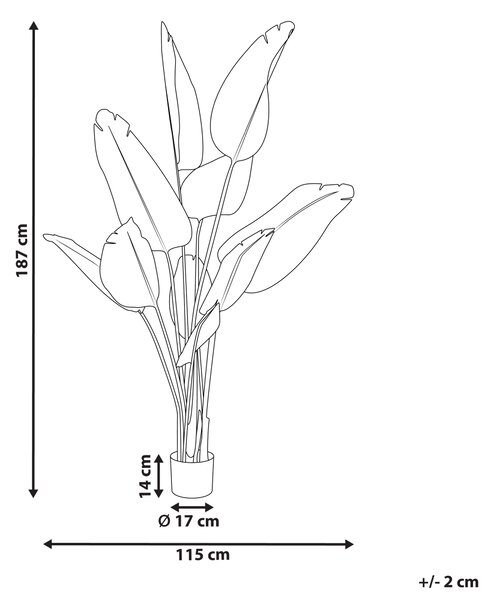 Umělá rostlina BANANA TREE 187 cm Zelená