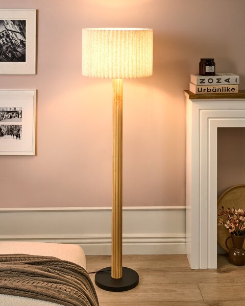Stojací lampa BELESSA Len Světle béžová