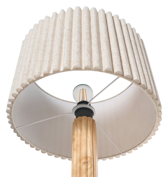 Stojací lampa BELESSA Len Světle béžová