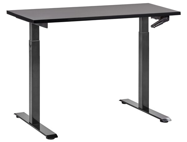 Manuálně výškově nastavitelný pracovní stůl DESTINES Černá 120 cm 72 cm