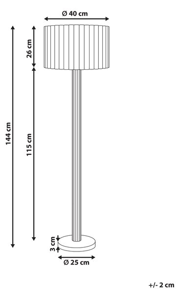 Stojací lampa BELESSA Len Světle béžová