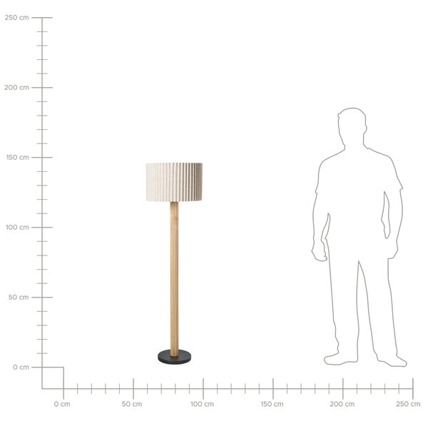 Stojací lampa BELESSA Len Světle béžová