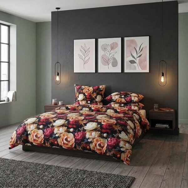 Saténové povlečení LUXURY COLLECTION Flamengo vínové