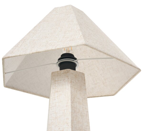 Stojací lampa DEMBI Umělý len Světle béžová
