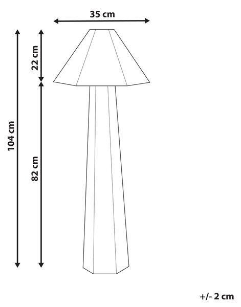 Stojací lampa DEMBI Umělý len Světle béžová