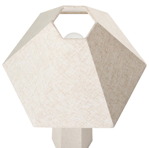 Stojací lampa DEMBI Umělý len Světle béžová