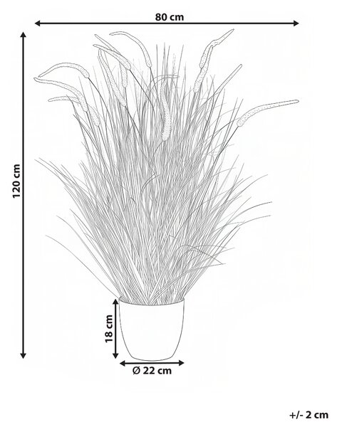 Umělá rostlina BRISTLEGRASS 120 cm Oranžová