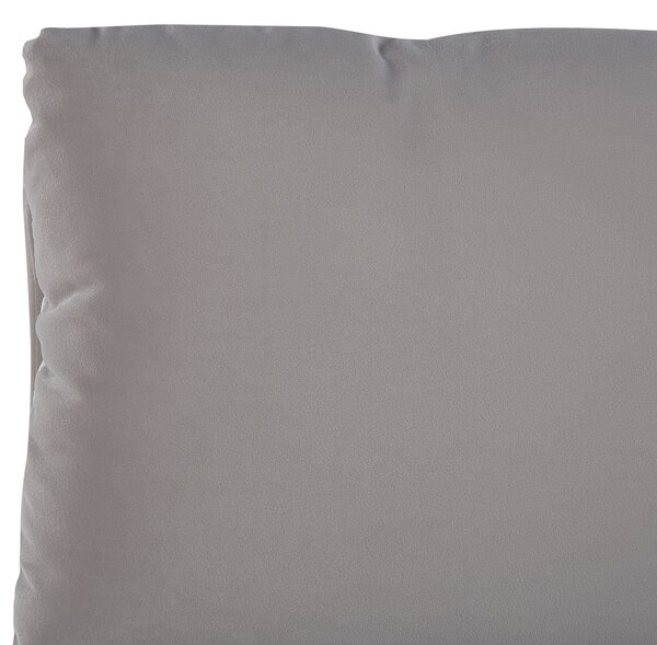 Postel s úložným prostorem BATILLY Umělý samet Světle šedá 160 x 200 cm