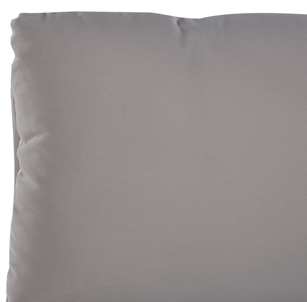 Postel s úložným prostorem BATILLY Umělý samet Světle šedá 180 x 200 cm