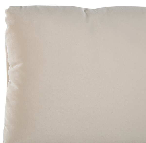 Postel s úložným prostorem BATILLY Umělý samet Světle béžová 160 x 200 cm