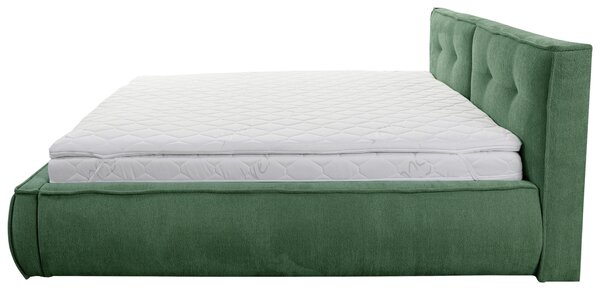 ČALOUNĚNÁ POSTEL, 180/200 cm, zelená Livetastic - Manželské postele, Online Only