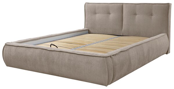 ČALOUNĚNÁ POSTEL, 180/200 cm, světle hnědá Livetastic - Manželské postele, Online Only