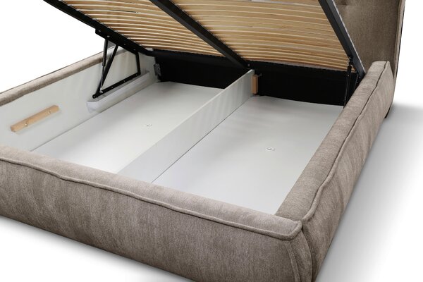 ČALOUNĚNÁ POSTEL, 180/200 cm, světle hnědá Livetastic - Manželské postele, Online Only