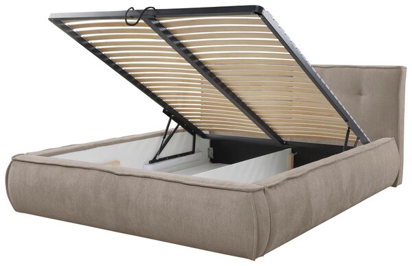 ČALOUNĚNÁ POSTEL, 180/200 cm, světle hnědá Livetastic - Manželské postele, Online Only