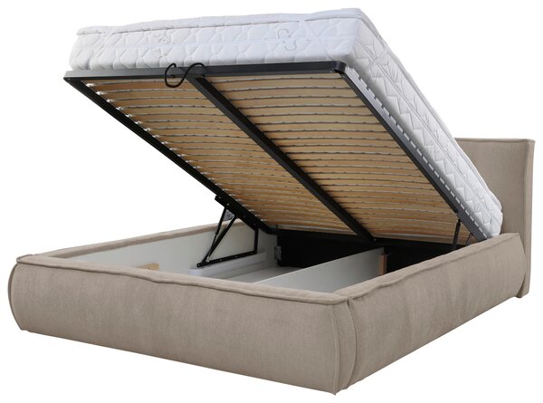 ČALOUNĚNÁ POSTEL, 180/200 cm, světle hnědá Livetastic - Manželské postele, Online Only