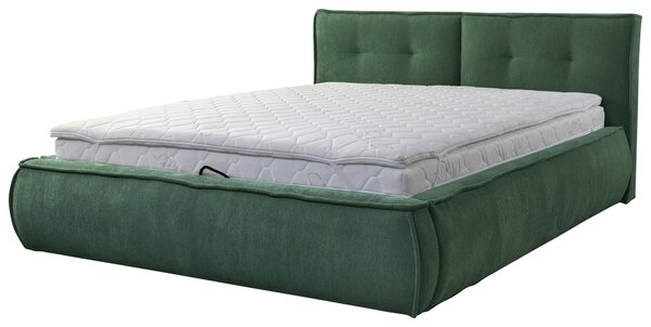 ČALOUNĚNÁ POSTEL, 180/200 cm, zelená Livetastic - Manželské postele, Online Only