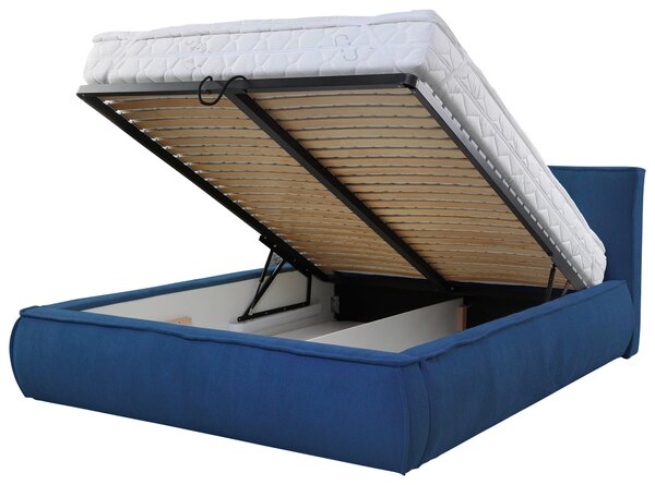 ČALOUNĚNÁ POSTEL, 180/200 cm, modrá Livetastic - Manželské postele, Online Only