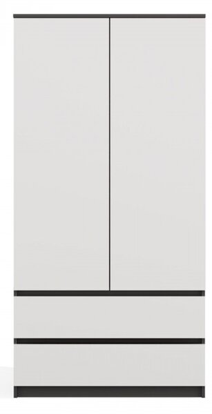 Šatní skříň do předsíně 90 cm TAAVI - antracitová / bílá