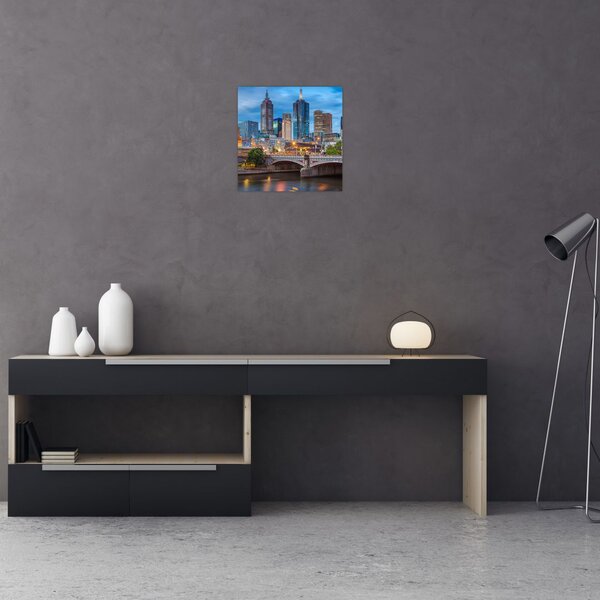 Obraz města Melbourne (30x30 cm)
