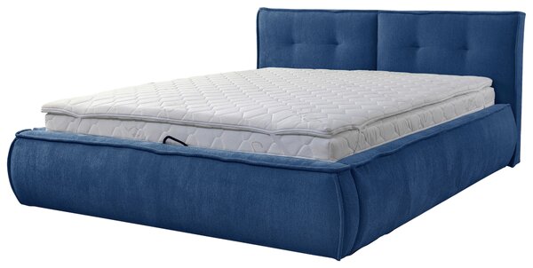 ČALOUNĚNÁ POSTEL, 180/200 cm, modrá Livetastic - Manželské postele, Online Only