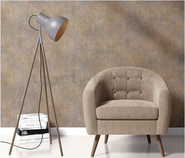 Vliesové tapety na zeď ELLE DECORATION 4 10438-20, rozměr 10,05 m x 0,53 m, stěrkovaná omítka zlato-modrá, Erismann