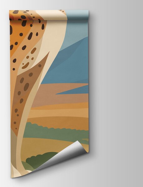 Fototapeta Gepard stojící na skále, Fototapety se zvířaty, Populární fototapety - Tapeko.co.cz
