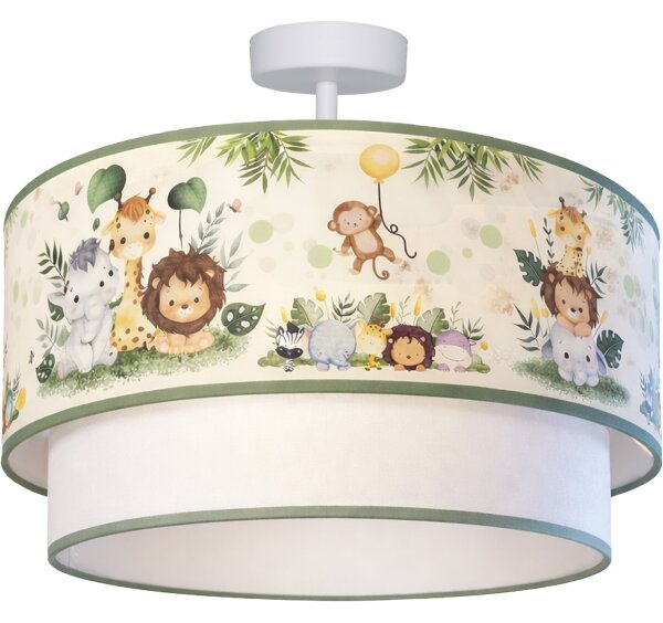 Brilagi-LED Dětský přisazený lustr BOBO 1xE27/60W/230V pr.40 cm krém./zel./džun