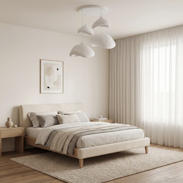 Brilagi - Lustr na lanku WABI SABI 4xE27/40W/230V pr. 90 cm bílá