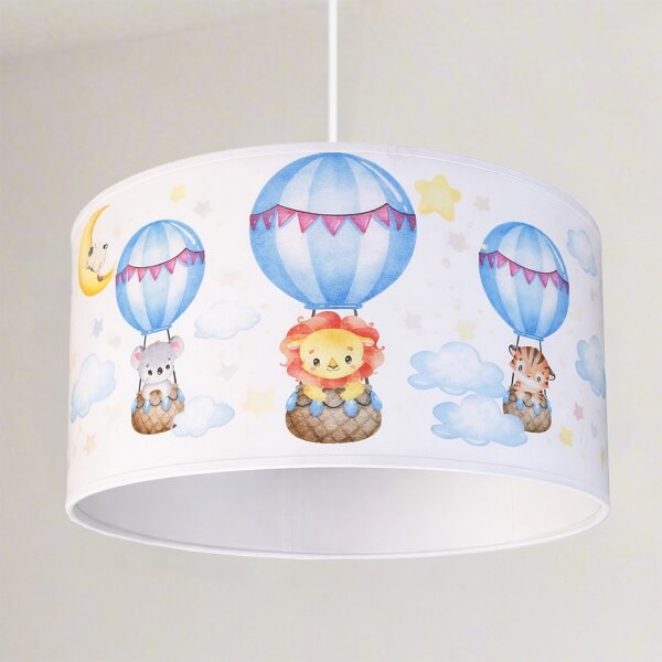 Brilagi - LED Dětský lustr na lanku BOBO 1xE27/60W/230V pr. 35 cm bílá/zvířátka