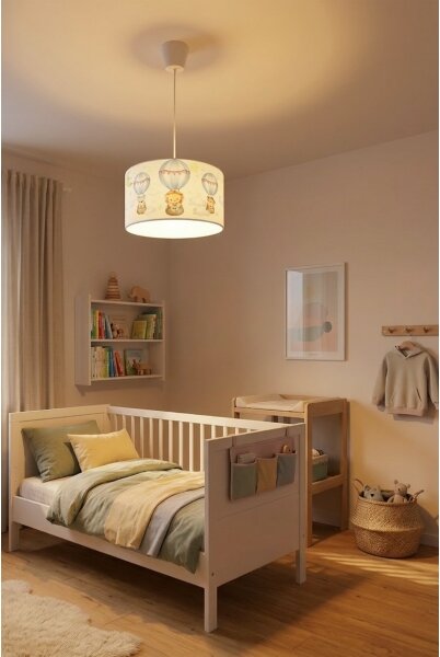 Brilagi - LED Dětský lustr na lanku BOBO 1xE27/60W/230V pr. 35 cm bílá/zvířátka