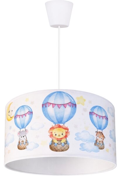 Brilagi - LED Dětský lustr na lanku BOBO 1xE27/60W/230V pr. 35 cm bílá/zvířátka