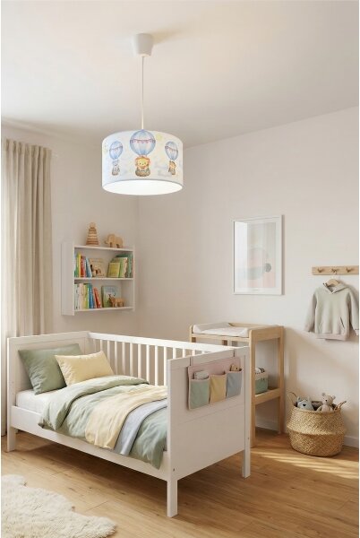 Brilagi - LED Dětský lustr na lanku BOBO 1xE27/60W/230V pr. 35 cm bílá/zvířátka