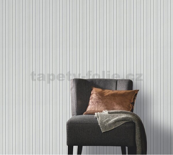 Vliesové tapety na zeď IMPOL 13397-30, rozměr 10,05 m x 0,53 m, pruhy šedé, Erismann