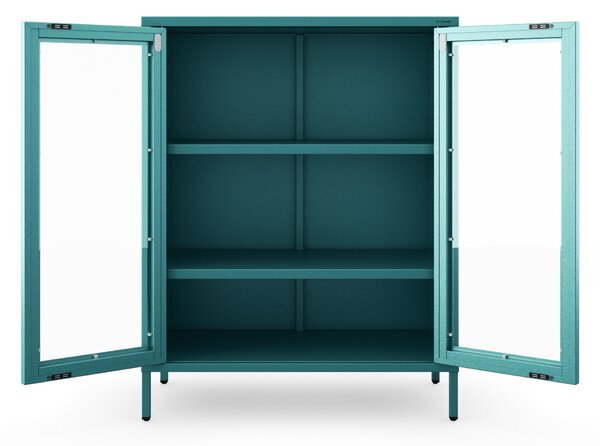 Vitrína GINA, 800 x 1015 x 400 mm, Modern: mořská barva