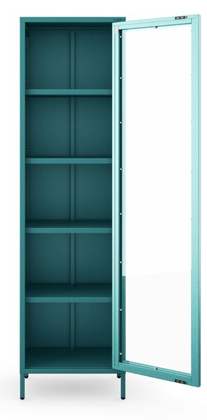 Vitrína LUIGI, 500 x 1800 x 350 mm, Modern: mořská modrá