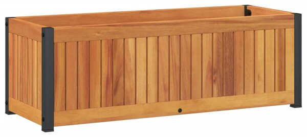 Zahradní truhlík 80x30x27,5 cm masivní akáciové dřevo a ocel