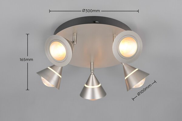 Trio 637010507 LED bodové stropní svítidlo ROMEO | 7W integrovaný LED zdroj | 700lm | 2300+3000+4000K