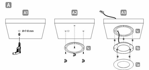 In-Design MAGNETO LED svítidlo pod skříňku 2,8 W, černé, 4000–4500 K