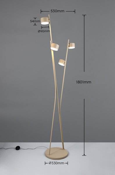 Trio 469000443 stojací lampa CODA | 10W GX53 | s vypínačem